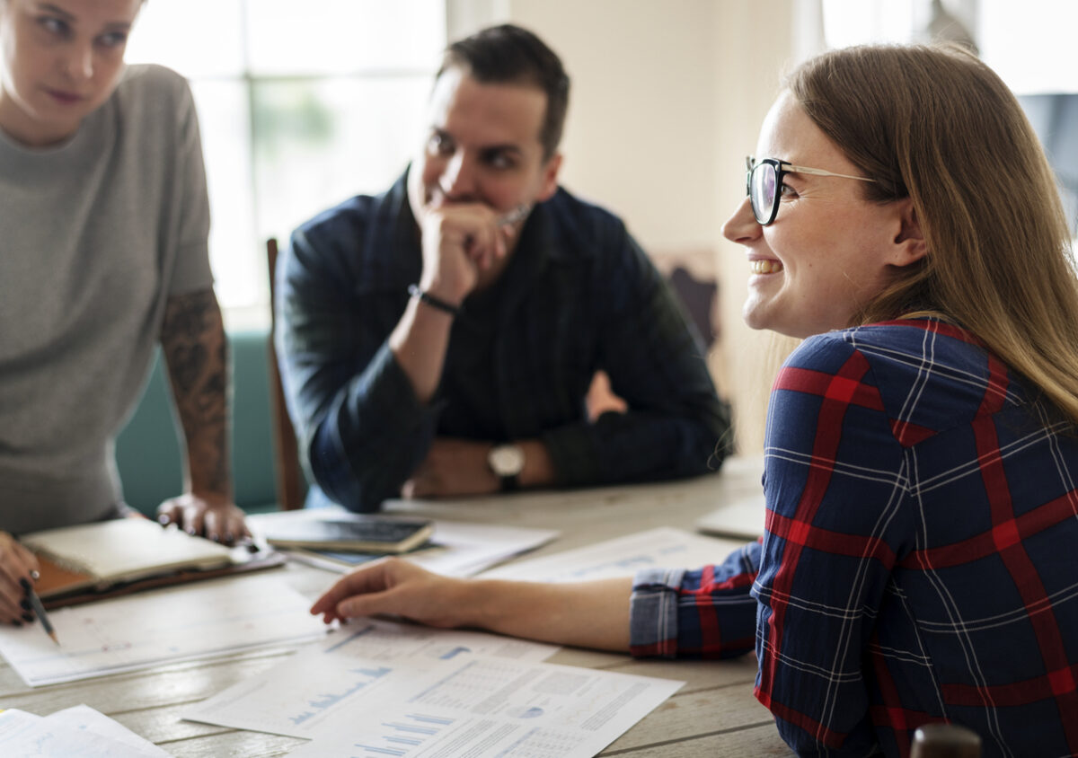 Group of people having a meeting