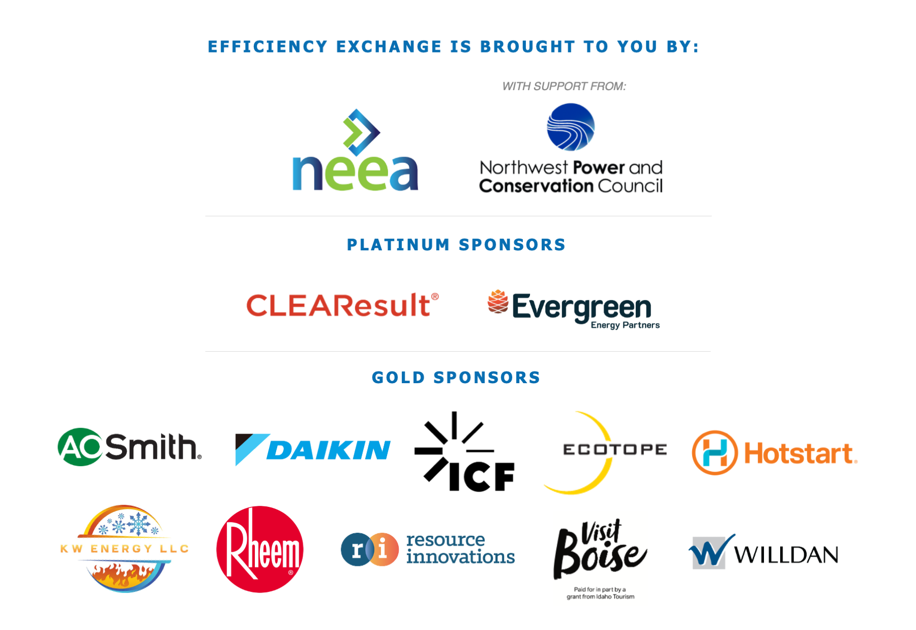 EFX sponsor logos